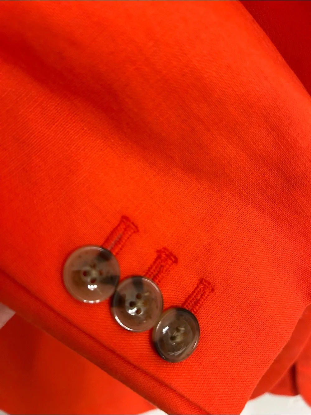 J. Crew Bright Orange Single-Button Linen Blazer - Picture 6 of 8